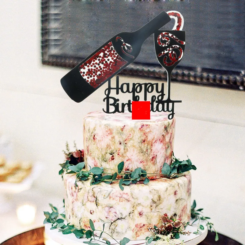 Topper gâteau Happy Birthday, Happy Birthday, Quicksand, en