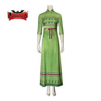 

Cosplaylegend Anna cosplay costume dress outfit adult custom size green dress skirt