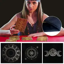 Tissu de Tarot Triple lune, tapisserie d'autel, étoffe de Table d'astrologie artisanale pour décoration de nappe