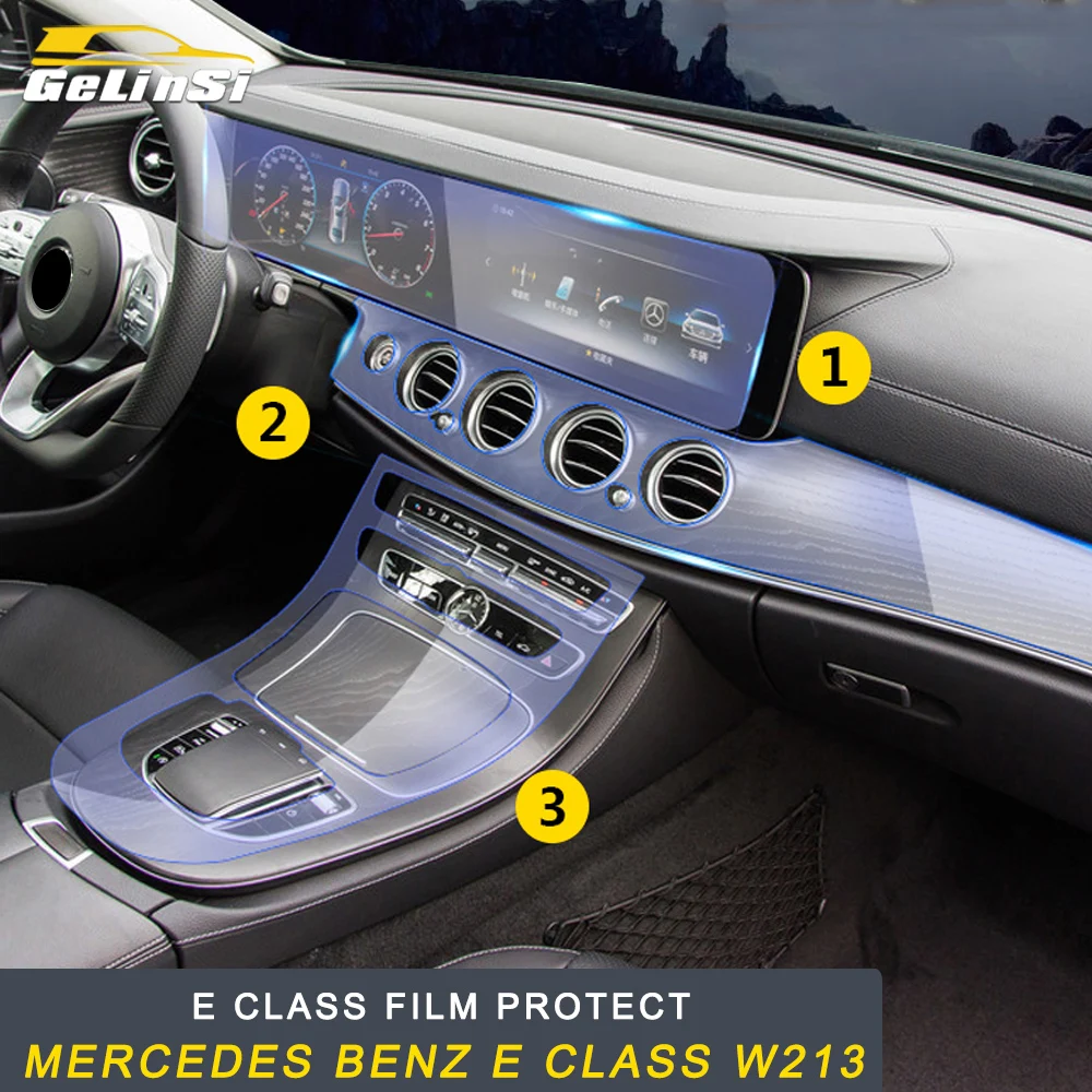 GELINSI для Mercedes Benz E Class W213- Автомобильная центральная консоль пленка крышка приборной панели защитная пленка наклейка аксессуары