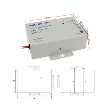 

1xDoor Access Control System Power Supply RFID Keypad Access 12V/3A 110v 240v
