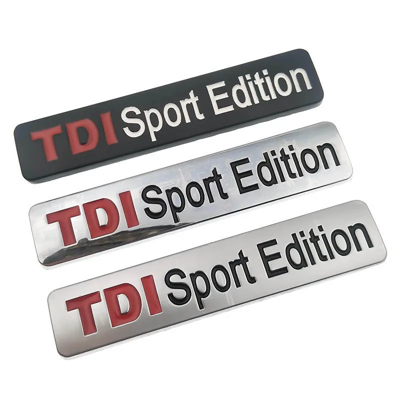 Металлический красный TDI Sport Edition логотип Turbo автомобиль письмо наклейка эмблема хром значок наклейки для VW POLO GOLF CC TT JETTA GTI TOUAREG