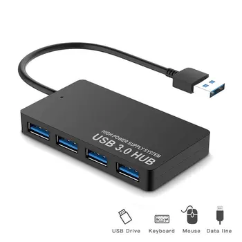

USB 3.0 HUB4 PORT ADAPTER 4 USB 3.0 MULTI HUB CHARGING PORT ADAPTER HIGH SPEED EXPANSION FOR COMPUTER / TABLET