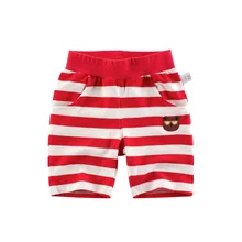 Детская одежда в Корейском стиле; Новинка года; летние детские брюки средней длины шорты для маленьких девочек модные шорты в полоску для мальчиков