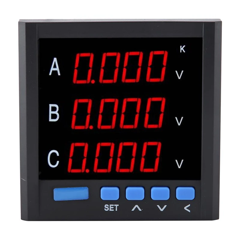 YG899UI X4 цифровой дисплей Амперметр Интеллектуальный трехфазный Напряжение
