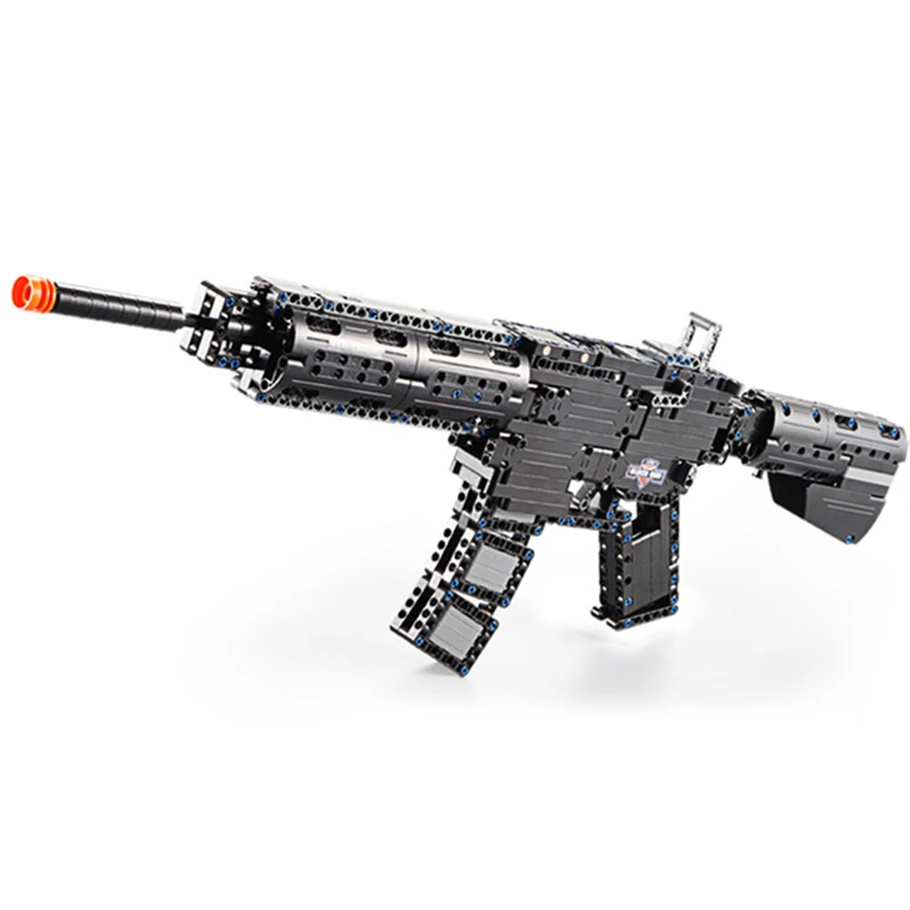 

Cool modern military M4A1 carbine Rubberband gun building block model bricks assemblage toys collection for boys gifts