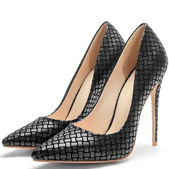 

YECHNE Woman Hook Shoes Sexy Women High Hooks Shoes Pumps Plus Size 33 43 Black Shoe Wedding Party Pumps Stiletto