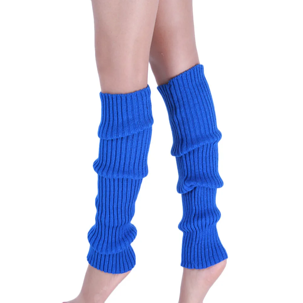 New Socks Set Funny Socks Sokken Women+Sock Boot Cuffs Warmer Knit Leg Thermal Socks Calcetines Termicos Mujer - Цвет: Синий