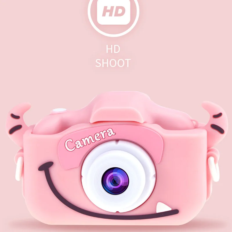 Skup Cartoon Anti fall Mini kamera dla dzieci z przodu iz tyłu podwójna cyfrowa mała lustrzanka Cartoon Cute Camera Toys