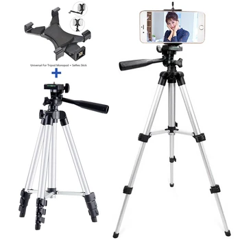 

Top Quality Flexible 4 Sections Tripod Camera Monopod Stand Mount With Clip For DV DV Video Recorders Ipad Mobile Phone Holder