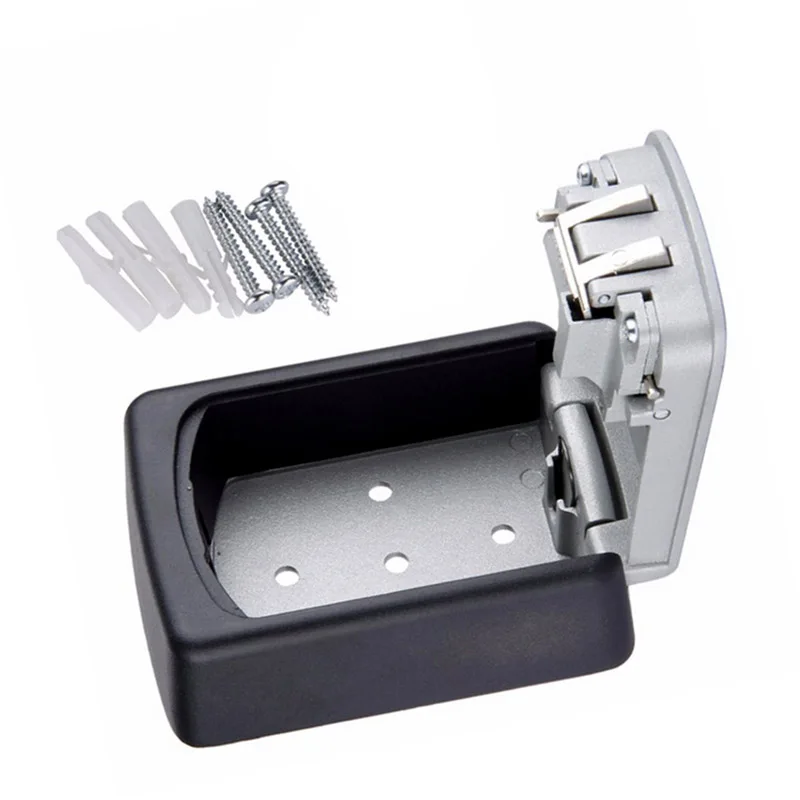 

Key Storage Lock Box Wall Mount Holder 4 Digit Combination Safe Outdoor Security SUB Sale