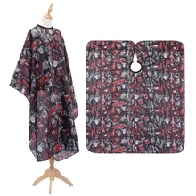 1Pcs Salon Pemangkas Rambut Hairdressing Cape Gaun Salon Tukang Cukur Gaun Hairdressing Gaun Cape Penata Rambut Poliester Tahan Air Apron(China)