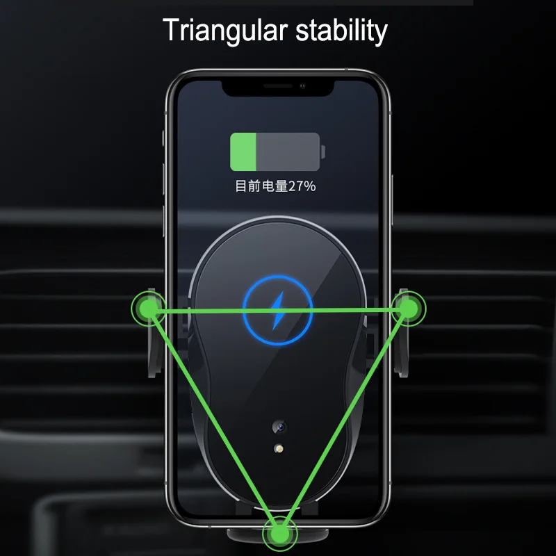 15 Вт беспроводное автомобильное зарядное устройство автоматический датчик зажима Qi автомобильное беспроводное зарядное устройство для IPhone 11 Pro Max Быстрая зарядка Держатель зарядного устройства для телефона