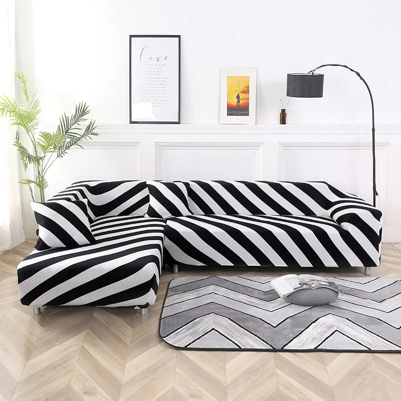 Угловые чехлы для диванов, растягивающиеся чехлы с принтом в форме L, секционные диванные диваны, диванные подушки, комбинированный комплект, защита для мебели