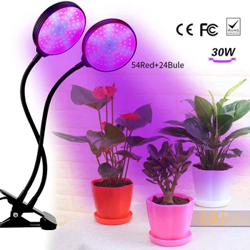 

30W LED Phyto Flood Lights High Power Full Spectrum Dimming Timer LED Grow Light Hydroponic seeding USB Power