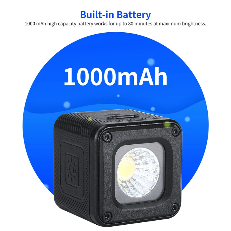 Ulanzi L1 Pro Водонепроницаемый мини светодиодный светильник с регулируемой яркостью для Gopro DSLR Dji Gimbal Универсальный мини-светильник для кемпинга велосипедный светильник ing