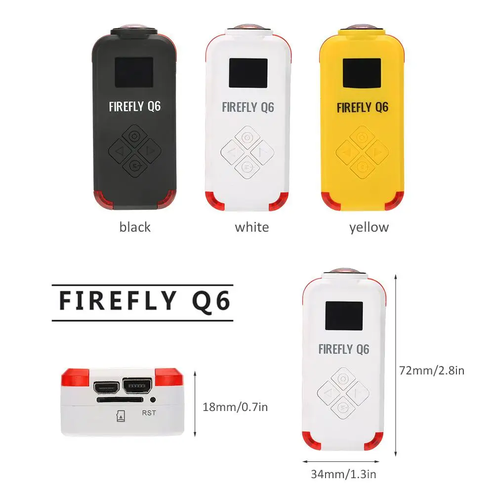 HobbyLane Firefly Q6 4K HD FPV воздушная Видеокамера 120 широкоугольная экшн-камера для ZMR250 QAV250