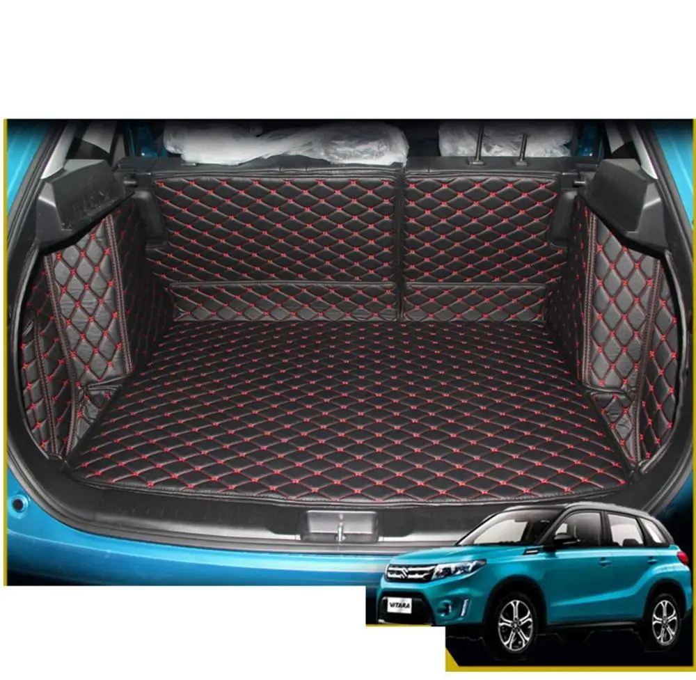 wearable fiber leather car trunk mat for suzuki vitara 2015 2016 2017