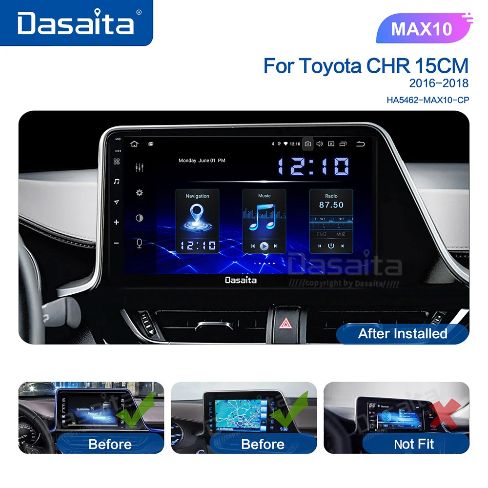 Dasaita-Android-V-hicule-GPS-pour-Toyota-C-HR-CHR-Autoradio-2016-2017 ...