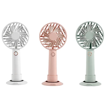 

Fan Handheld USB Rechargeable Fans LED Light Portable Air Cooling Fan Mini Desktop
