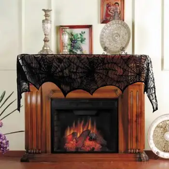 

1pc Halloween Spider Web Bat Tablecloth Creative Tablecloth Party Props Halloween Spider Web Bat Tablecloth