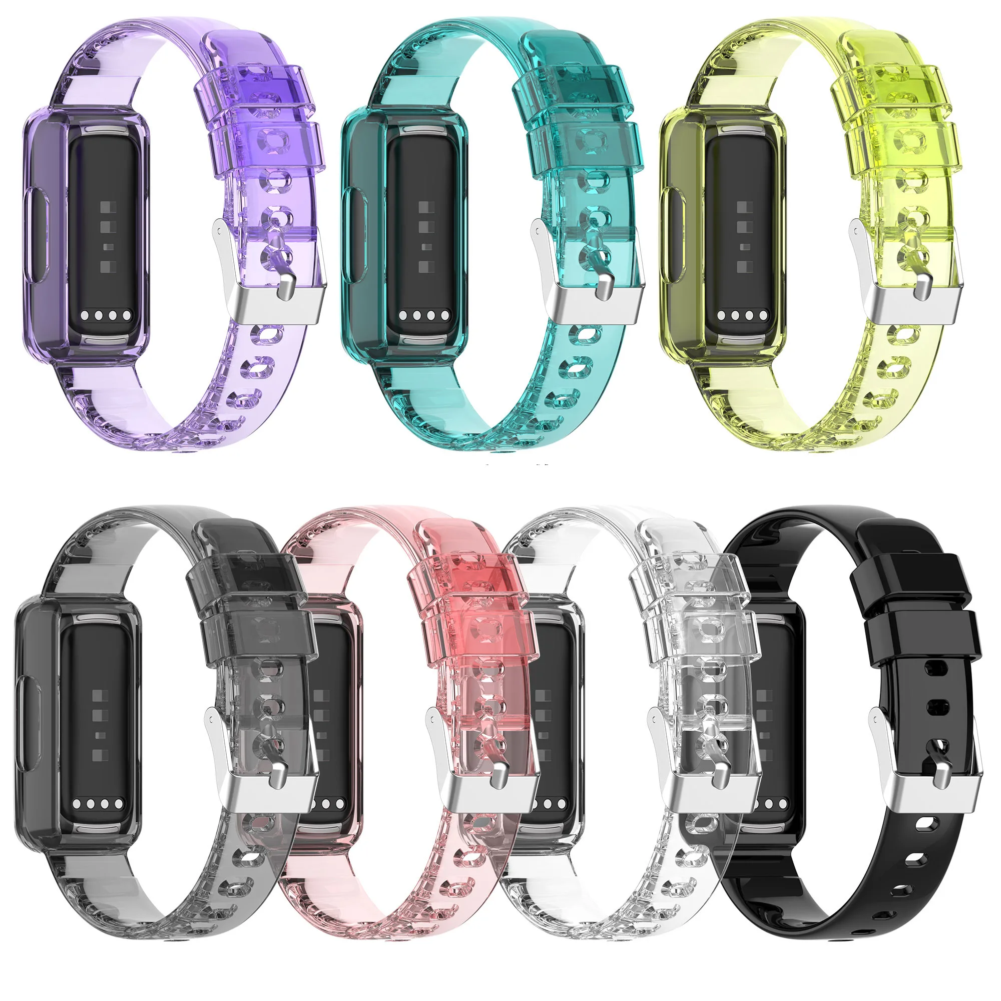 

TPU Soft Frame Transparent Wrist Strap Case For Fitbit Luxe/Inspire HR/Ace 2/3 inspire2 Ace3 Smart Band Wristband Bumper Cover