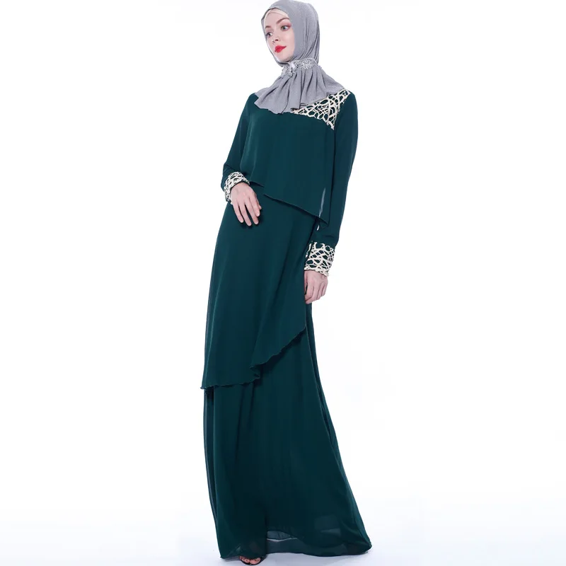 Мусульманская кружевная шифоновая абайя Макси шифоновый кардиган кимоно Vestidos длинные халаты Jubah Ближний Восток Рамадан Eid Арабский