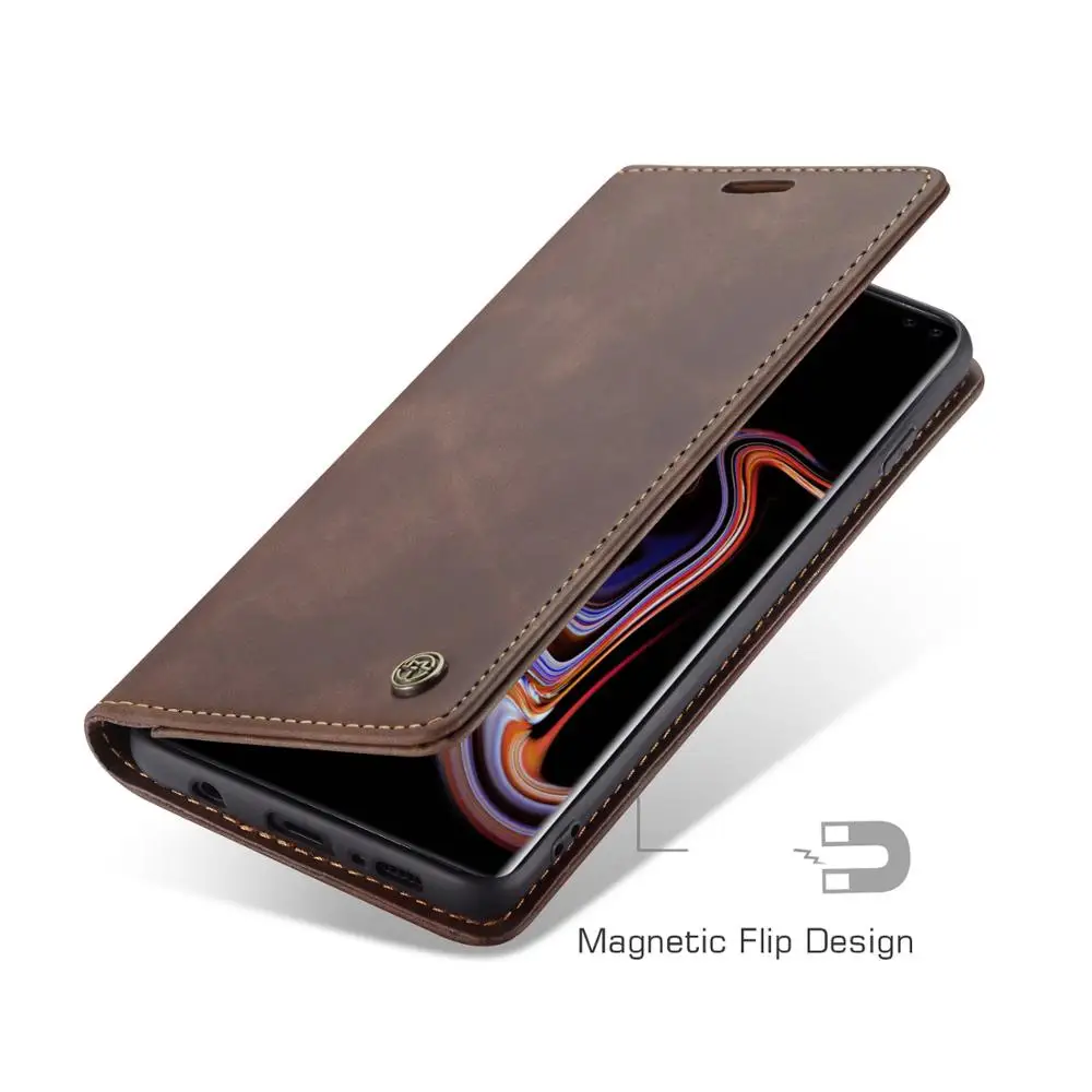 

CaseMe Magnetic Leather Wallet Flip Phone Case for Samsung S20 S20Plus S20 Ultra S10 S10Plus Full Body Business Back Cover