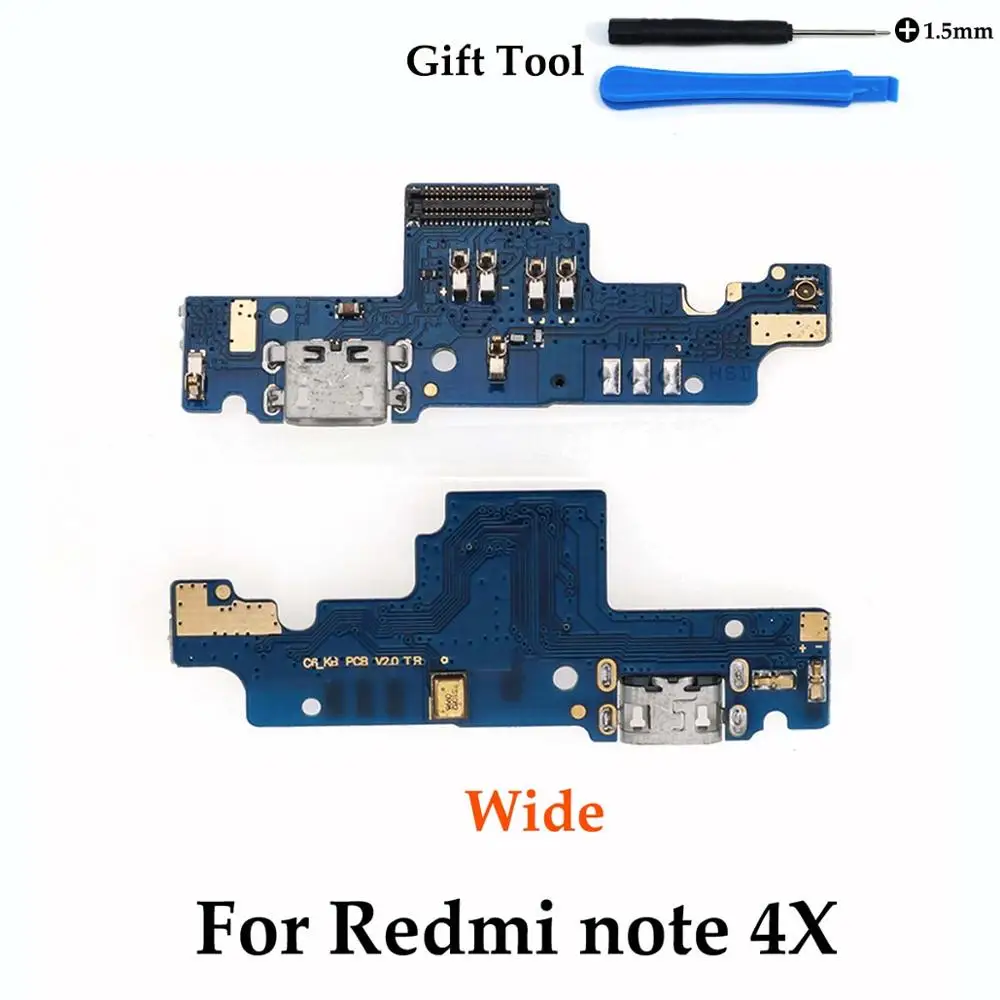 Note 4X-Wide JCD для Redmi версия 4 USB порт зарядное устройство док-станция разъем гибкий кабель для Xiaomi Note 4X зарядка Нижняя плата Замена+ инструмент - Цвет: Note 4X-Wide