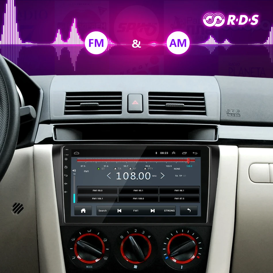 Для Mazda 3 2004-2009 maxx axela Android 8,1 автомобильный Радио мультимедийный плеер навигация gps 2 din головное устройство авто стерео с рамкой
