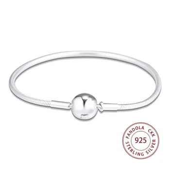 

Brand New 925 Sterling Silver Bracelet femme Me Snake Chain Bangles Bracelets for Women Fashion Jewelry Making Pulseira