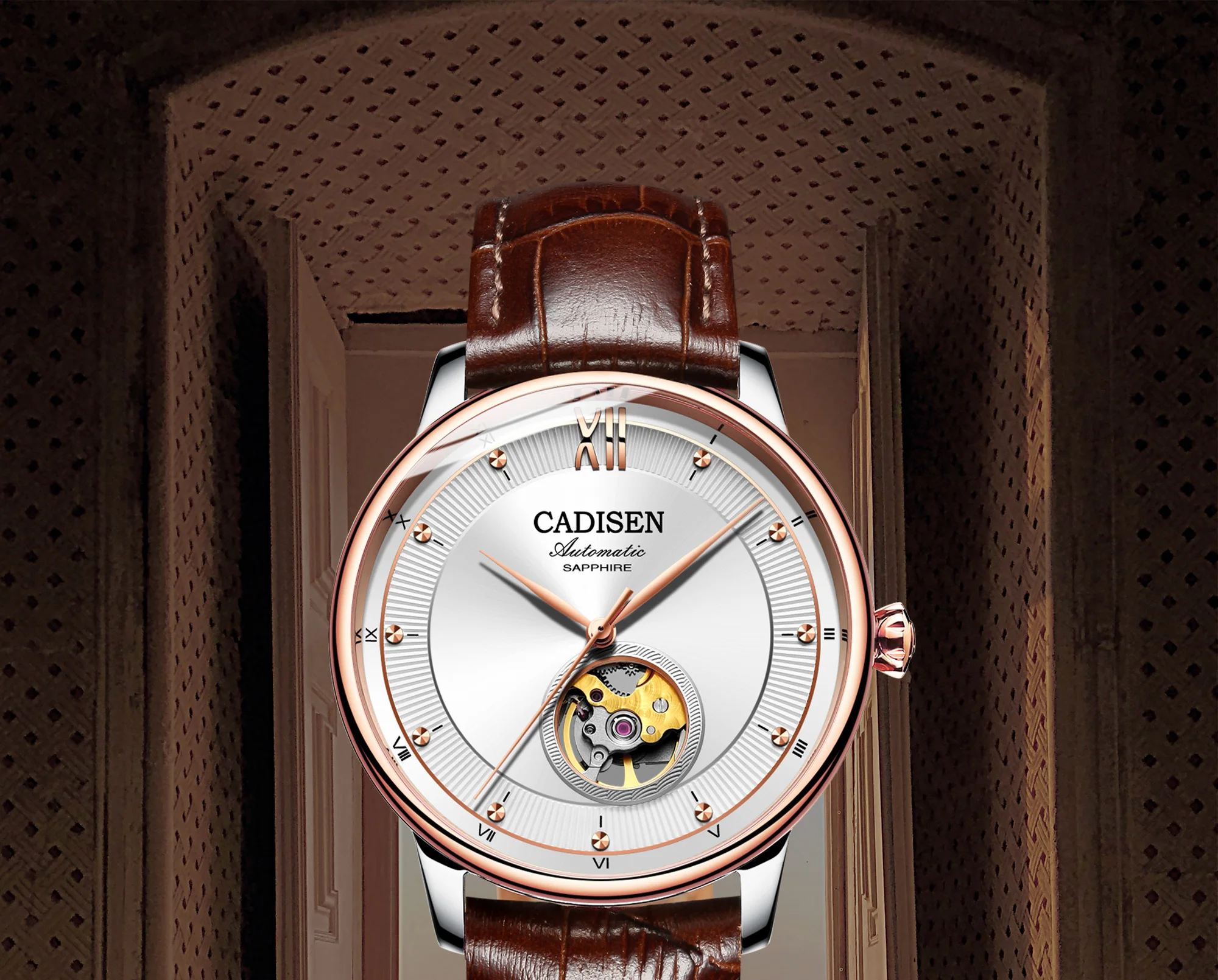 CADISEN, мужские часы, Топ бренд, роскошные часы, механические, автоматические часы для мужчин, Tourbillon, часы со скелетом, Relogio Masculino