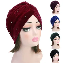Дышащая Повседневная модная облегающая шапка на осень и зиму, мягкая теплая вязаная шапка для женщин, мусульманская шапка, тюрбан в стиле ретро, шапка, головной шарф, шапка