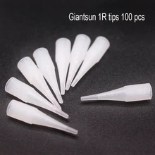 100 шт./лот 1R маленький размер Типсы для татуажа Перманентный макияж бровей/Подводка для глаз/губ Гигантская Солнечная машина иглы для татуажа колпачки