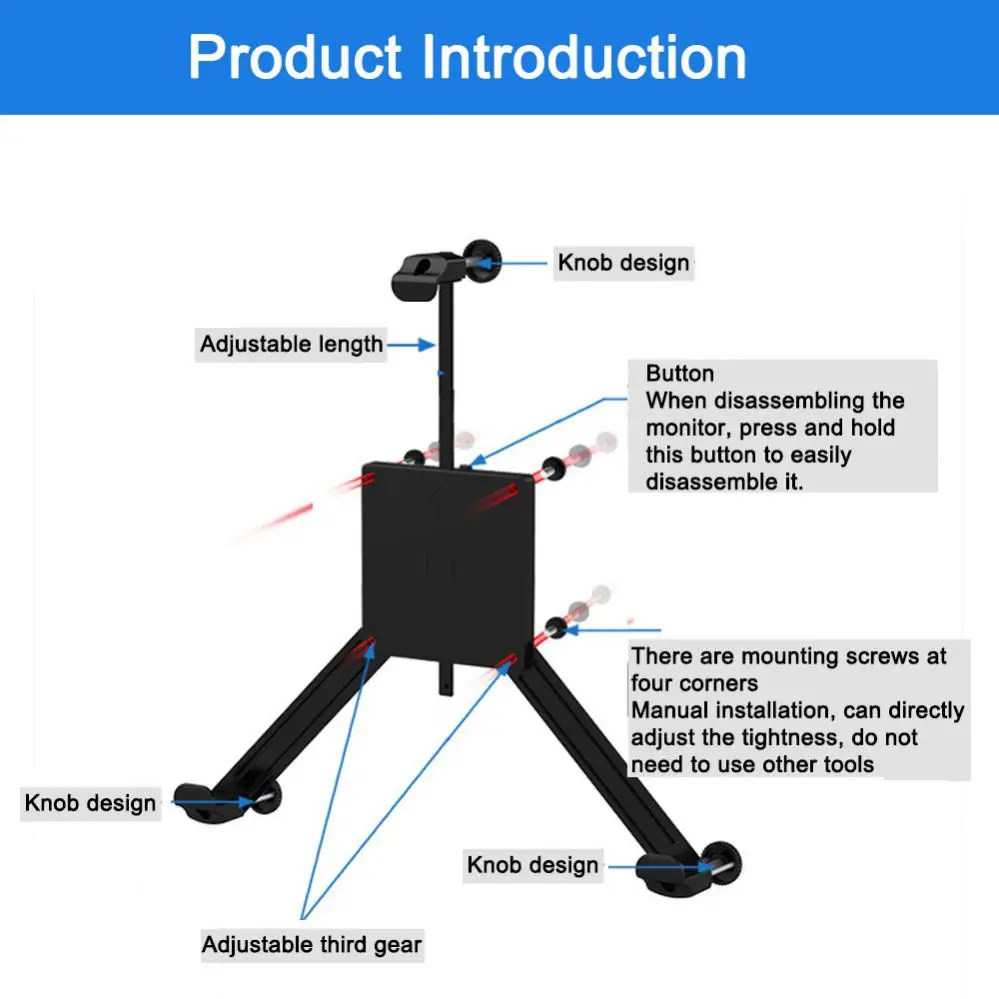 Furo de Montagem Suporte para Menos de 12kg Polegada Extensão Vesa Adaptador Fixação Suporte Monitor Nenhum Monitores Display Lcd 17-32 - Image 6