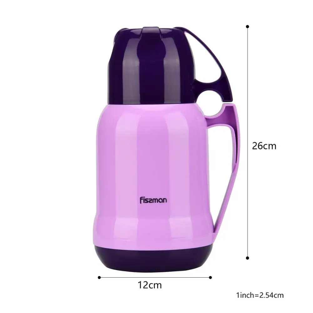 1000 мл вакуумная стеклянная бутылка с двумя чашками дизайн термо фиолетовый кухонные аксессуары
