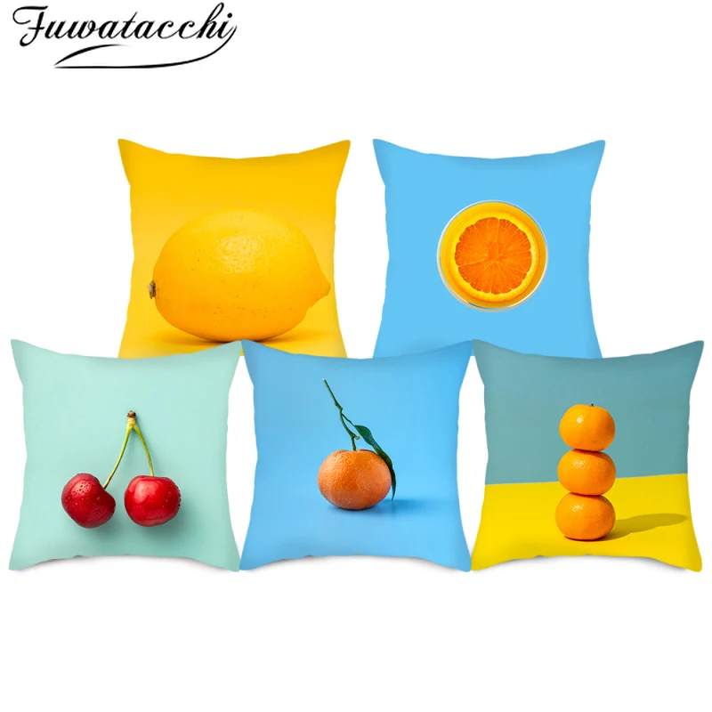 

Fuwatacchi Cushion Covers Creative Fruit Pattern Pillow Cover Cushion for Home Sofa Car Decorative Throw Pillowcases Funda Cojin