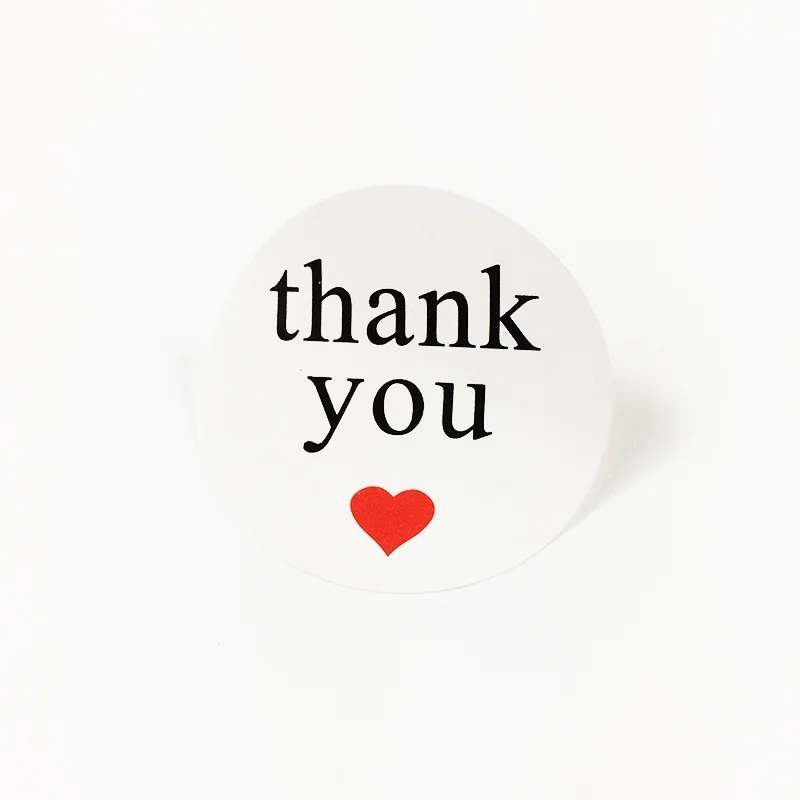 

120pcs/lot 'Thank You'pattern Red Heart Seal Stickers Baking Package Decoration DIY Multifunction Gift Packaging Label