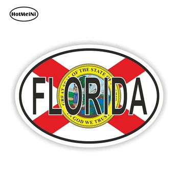 

HotMeiNi 13cm x 8.8cm FLORIDA STATE OVAL WITH FLAG STICKER USA UNITED STATES Bumper Decal Car Sticker Waterproof Accessories