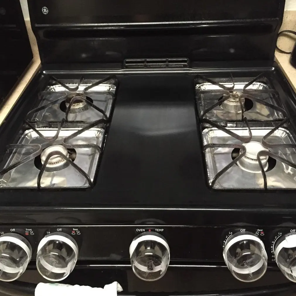 50 шт./партия горелки для печки защита газовых плит покрытие лайнер Al квадратный