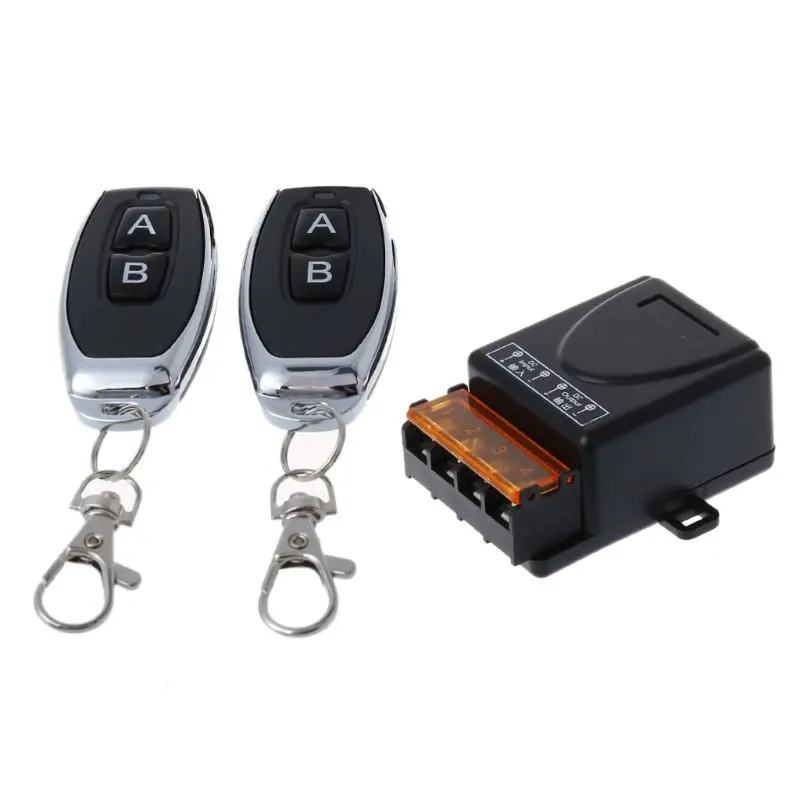 

1Set 433MHz 2CH RF AC 85-250V Remote Control Transmitter Receiver for Light Door