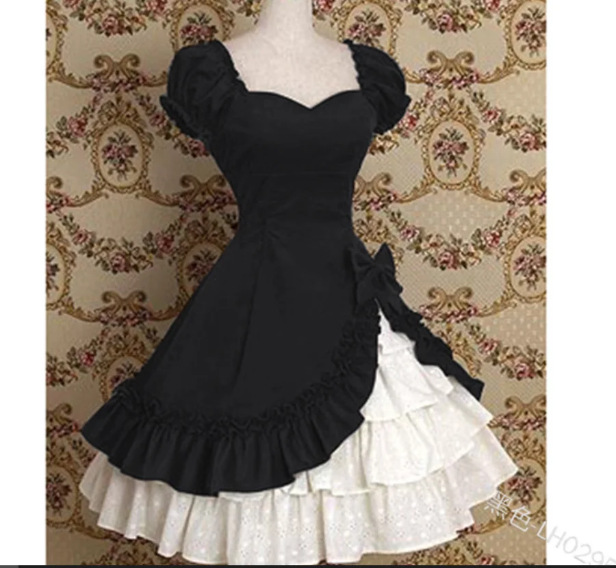 Платье для косплея; Vestidos; kawaii; готическое платье для девочек в японском стиле колледжа с бантом; платье принцессы лоли В Стиле Лолита; jsk; милое платье с оборками