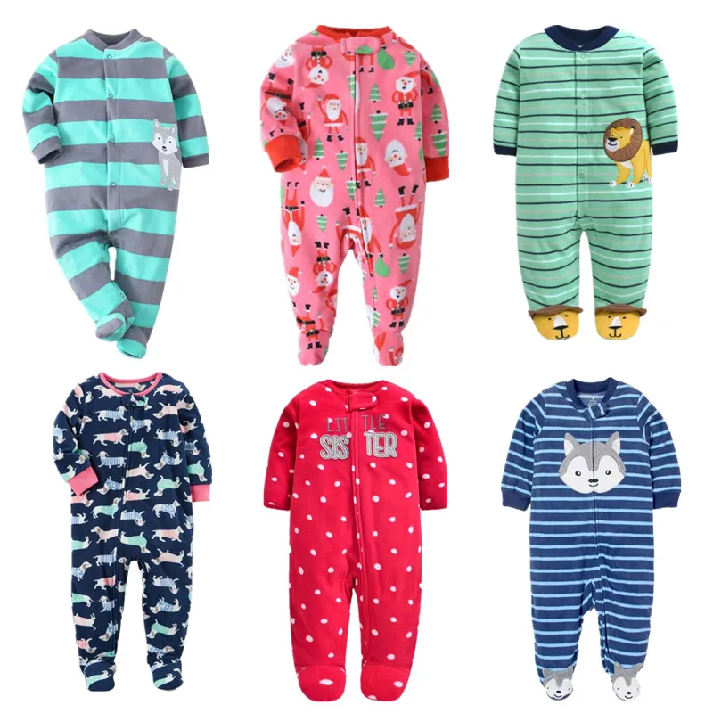 Новая весенняя одежда для маленьких мальчиков комбинезоны для новорожденных, комбинезон для маленьких девочек, теплый флисовый Детский комбинезон на возраст от 0 до 12 месяцев, дешевая одежда для младенцев
