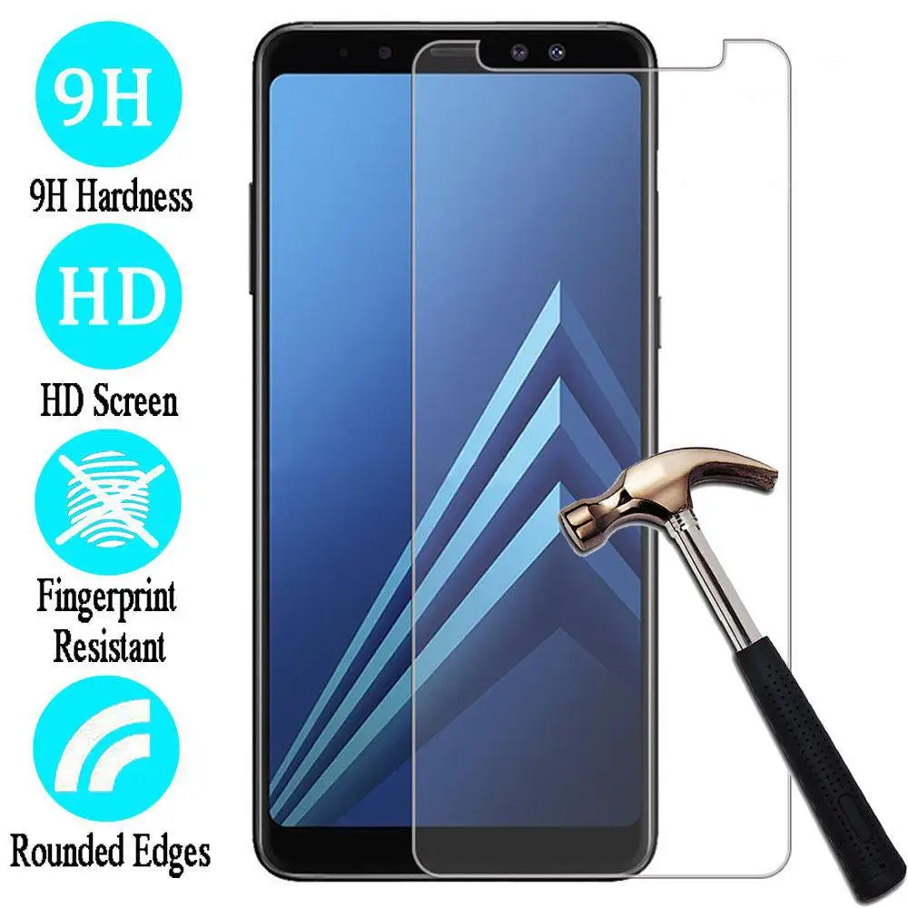 Закаленное стекло 2 шт. для Samsung Galaxy A7 A9 2018 J6 A6 A8 J4 Plus защита экрана 2.5D Защитное |