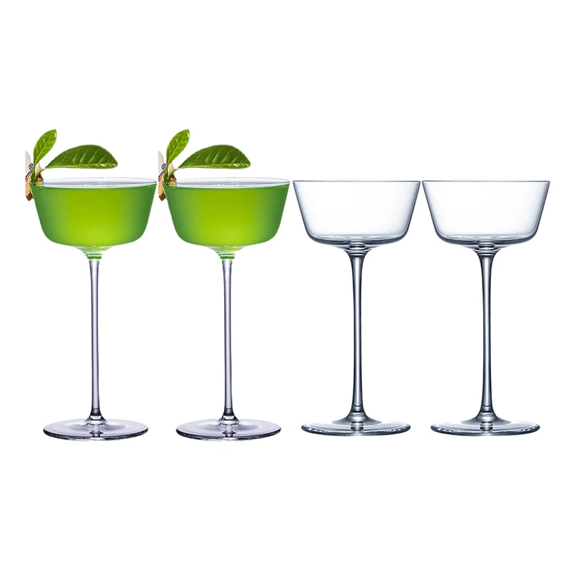 4PCS Goblet Cocktail Glasses Martini Glass Wine Glass Tasting Set Of 4