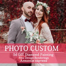 Фото DIY на заказ алмазная живопись 5D полный квадрат/круглые стразы Алмазная вышивка 3D крест набор мозаики для имитации вышивки картины распродажа