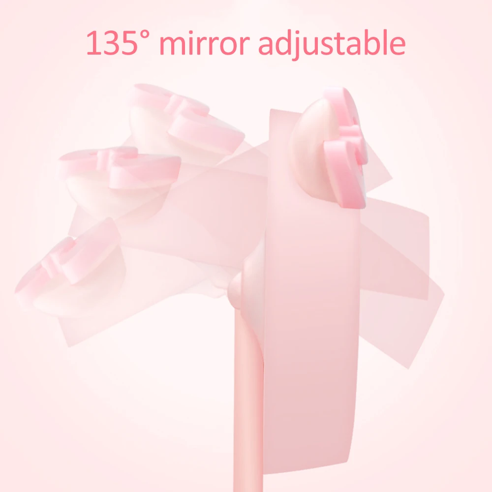 Портативный светодиодный мини-круговой компактное зеркальце для макияжа, освещение для путешествий, косметическое зеркало, Беспроводная