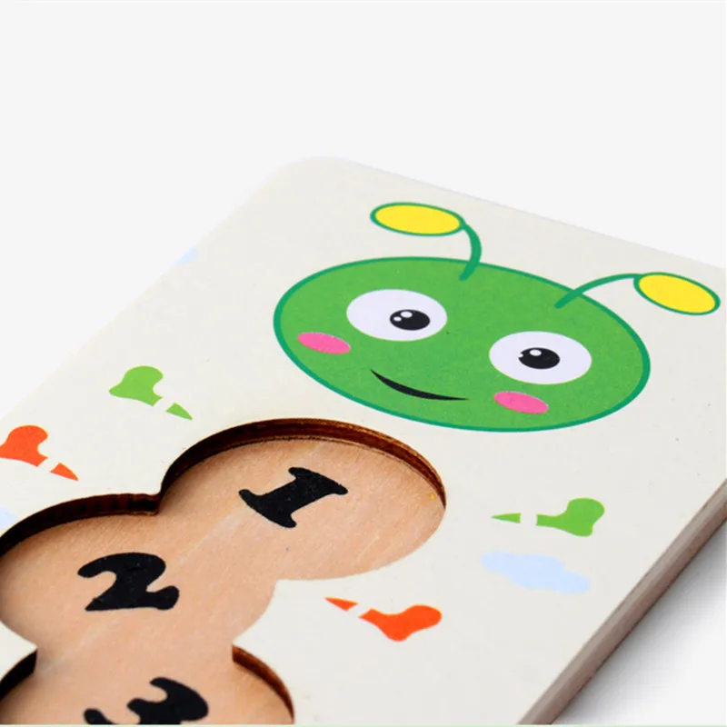 Деревянные Обучающие Детские игрушки красочные цифры нанизывание резьбы гусеница цифровой Бисероплетение Математика Монтессори обучающие игрушки
