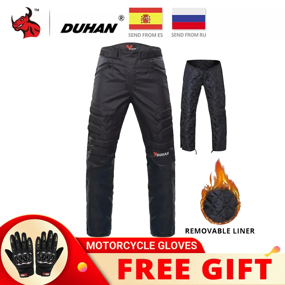 DUHAN pantalones de motocicleta prueba de frío para invierno, pantalones de carreras todoterreno para Motocross, pantalones protectores de Moto con forro de algodón|motorcycle trousers|duhan motorcycle pantsmoto pants - AliExpress
