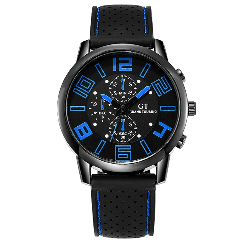 

Mens Watches Male Three Eyes Calendar Quartz Watch Casual Slim Silica gel Sport Watch 2020 Gift reloj hombre Relogio Masculino